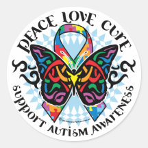 Autism Butterfly Tribal 2 Sticker