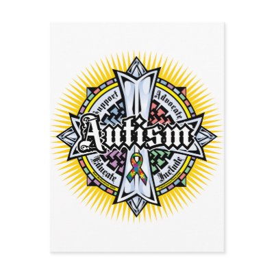 Autism Celtic Cross Postcards by fightcancertees