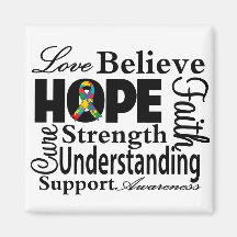 Autism Collage of Hope Magnets
