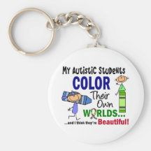 Autism COLOR THEIR OWN WORLDS Students Keychain