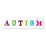 Autism Colorful Bumper Sticker