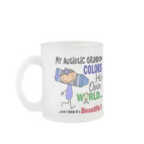Autism COLORS HIS OWN WORLD Grandson Coffee Mug