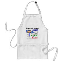 Autism COLORS HIS OWN WORLD Nephew Aprons