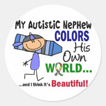 Autism COLORS HIS OWN WORLD Nephew Sticker