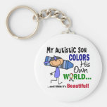 Autism COLORS HIS OWN WORLD Son Key Chain