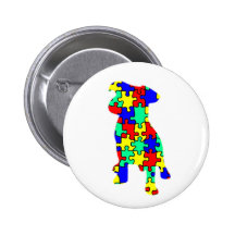 Autism Companion Dog Button