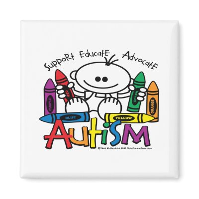 Autism Crayons Refrigerator Magnet by fightcancertees