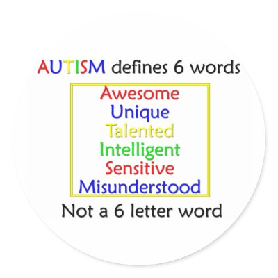 Autism Defines Round Sticker by specialneedsaware