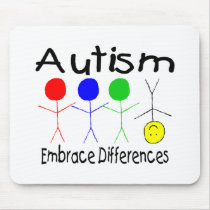 Autism Embrace Differences Mouse Pads