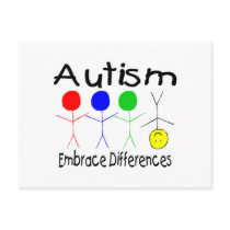 Autism Embrace Differences Post Cards