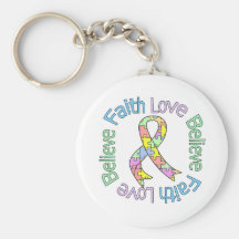 Autism Faith Love Believe Key Chain
