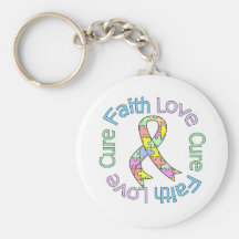 Autism Faith Love Cure Key Chains