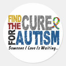 AUTISM Find The Cure 1 Round Sticker