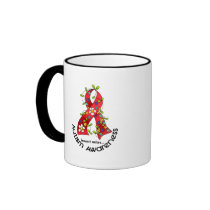 AUTISM Flower Ribbon 1 Mugs