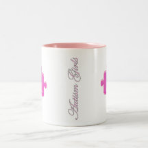 Autism Girls Pink Puzzle Mug