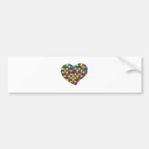 Autism Heart Bumper Stickers