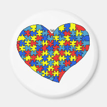 Autism Heart Fridge Magnet