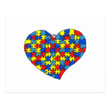 Autism Heart Postcard