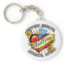 autism heart tatoo key chains