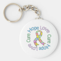 Autism Hope Love Cure Key Chains