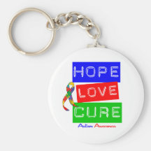 Autism Hope Love Cure Keychain