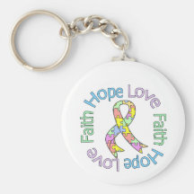 Autism Hope Love Faith Key Chain