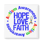 Autism Hope Love Faith Magnets