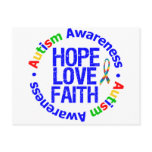 Autism Hope Love Faith Postcards