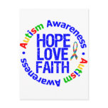 Autism Hope Love Faith Post Card
