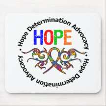 Autism Hope Tribal Ribbon Mouse Pads