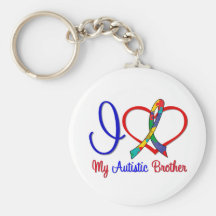 Autism I Love My Autistic Brother Keychain