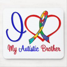 Autism I Love My Autistic Brother Mousepads