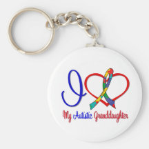 Autism I Love My Autistic Granddaughter Keychain