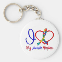 Autism I Love My Autistic Nephew Keychains