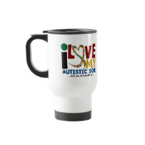 AUTISM I Love My Autistic Son 2 Coffee Mugs
