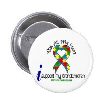 Autism I Support My Grandchildren Buttons
