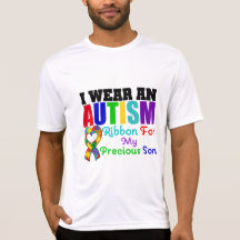Autism I Wear Ribbon For My Precious Son Tee Shirts