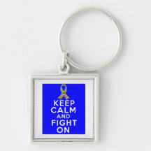 Autism  Keep Calm and Fight On Keychains