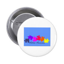 Autism Linear Design Pinback Buttons