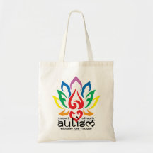 Autism Lotus Flower Canvas Bag
