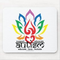 Autism Lotus Flower Mouse Pads