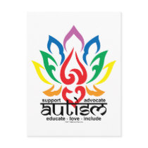 Autism Lotus Flower Post Cards