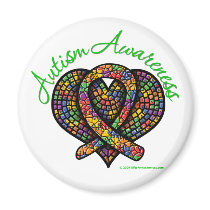 Autism Mosaic Heart Ribbon