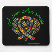 Autism Mosaic Heart Ribbon