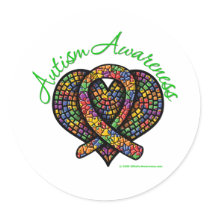 Autism Mosaic Heart Ribbon