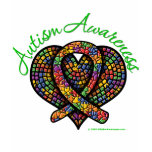 Autism Mosaic Heart Ribbon t-shirts