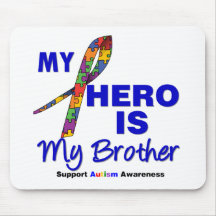Autism My Hero is My Brother Mouse Mat