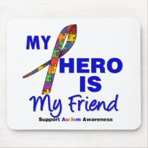 Autism My Hero is My Friend Mouse Pads