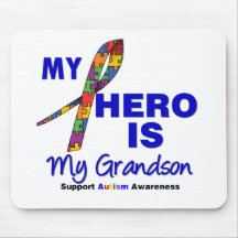 Autism My Hero is My Grandson Mouse Pad