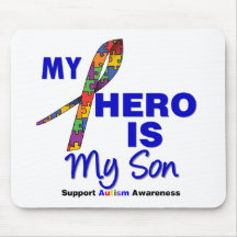 Autism My Hero is My Son Mouse Mats